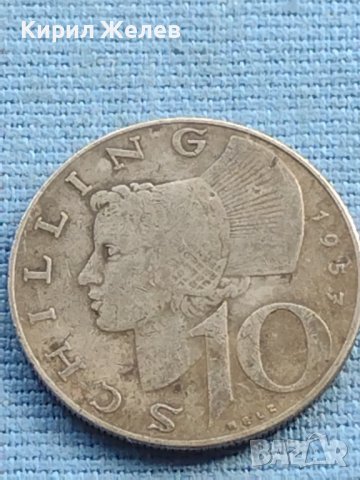 Сребърна монета 10 шилинга 1957г. Австрия Втора република 40392, снимка 2 - Нумизматика и бонистика - 42755435