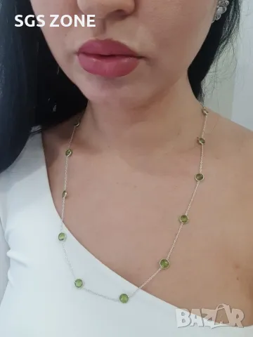 Уникално Колие от Сребро с Естествени Камъни, снимка 6 - Колиета, медальони, синджири - 49540898