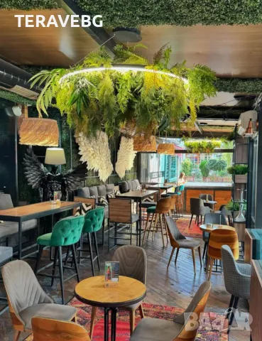 Лед полилей с растителност , снимка 2 - Лампи за таван - 48670781