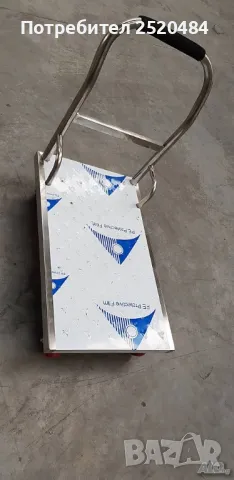 Платформена количка 90х55см от неръждаема стомана със здрава дръжка! ТОП Цена 389лв/198,89€ с ДДС, снимка 2 - Друго търговско оборудване - 48495881