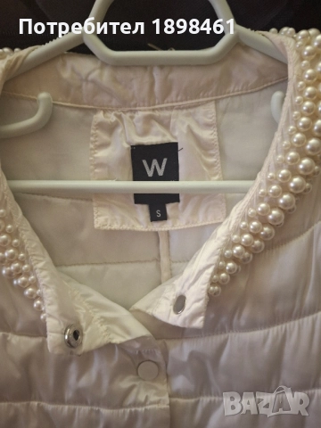 Прекрасно бяло яке . С перли. , снимка 2 - Якета - 51944658