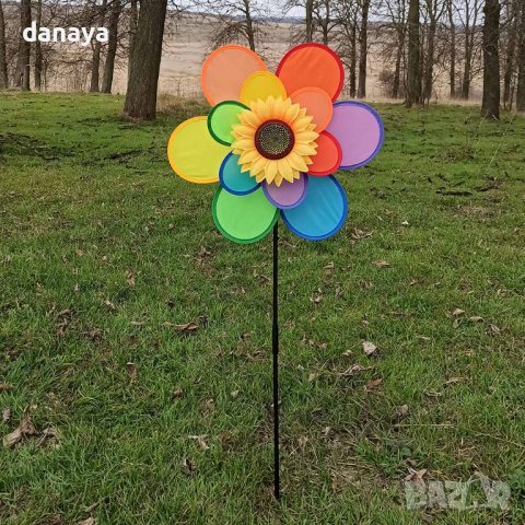 3607 Вятърна въртележка за градина Голямо цвете със слънчоглед