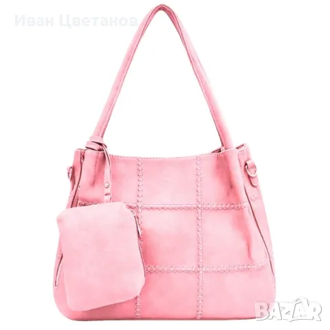 Елегантна и практична дамска чанта с включено портмоне, снимка 5 - Чанти - 49349408