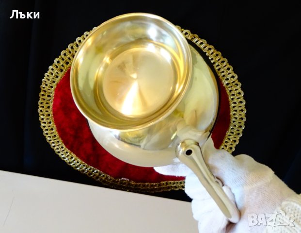 Английска кана,чайник,масивен бронз 930 гр. , снимка 7 - Антикварни и старинни предмети - 40388587