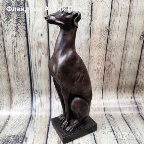 Чифт декоративни статуетки "Хрътки", снимка 2 - Статуетки - 42905325