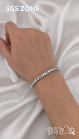 СРЕБЪРНА ГРИВНА С ЛУНЕН КАМЪК, снимка 3 - Гривни - 52724746