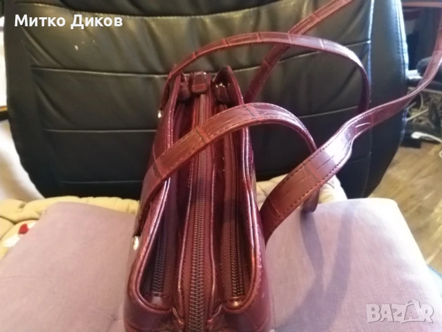 Женска чанта нова през рамо маркова на Джорджио Ферра естестевна кожа 34х18х9см, снимка 5 - Чанти - 51009029