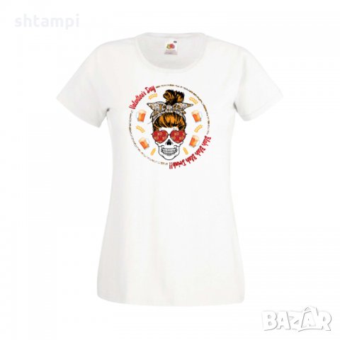 Дамска тениска Свети Валентин Skull Valentine's 14, снимка 7 - Тениски - 35582120