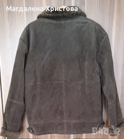 Мъжко зимно яке от естествена кожа / набук / , снимка 4 - Якета - 48433604
