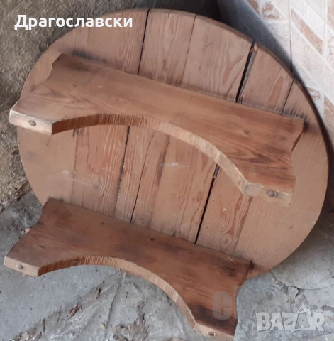 Маса, паралия, дървено корито Копанка копаня Стара нощва, уникат, битов кът, нощви, трикрако столче, снимка 2 - Други - 31998274