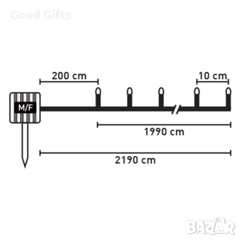 Соларни коледни лампички, Топло бяло, 200 LED, С програми, снимка 3 - Соларни лампи - 42739627