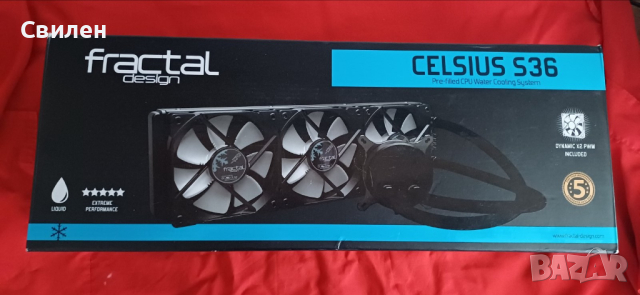 Продавам водно охлаждане Fractal Design Celsius S36 ,в отлично състояние,с окомплектовка и аксесоари, снимка 1 - Други - 44711535