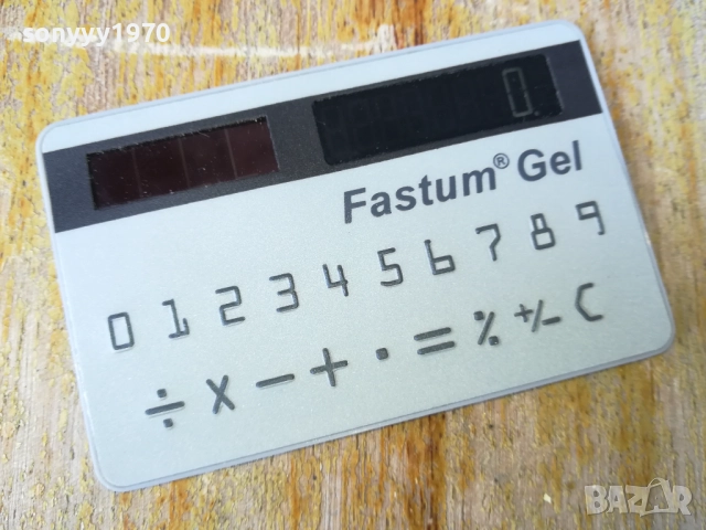 FASTUM GEL-КАЛКУЛАТОР КРЕДИТНА КАРТА 1010251628LCHERY, снимка 6 - Друга електроника - 52010642