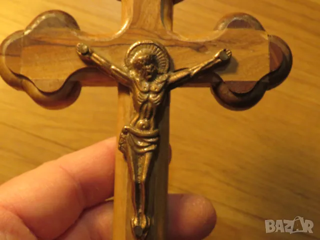 Стар кръст разпятие Исус Христос 18 х 12 см - внос от Израел, Йерусалим, снимка 2 - Антикварни и старинни предмети - 49702454