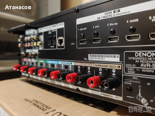 Denon AVR S750H 7.2 Dolby Atmos Bluetooth Wi-Fi HDMI USB Network 4K ресийвър за домашно кино , снимка 15 - Ресийвъри, усилватели, смесителни пултове - 52412361