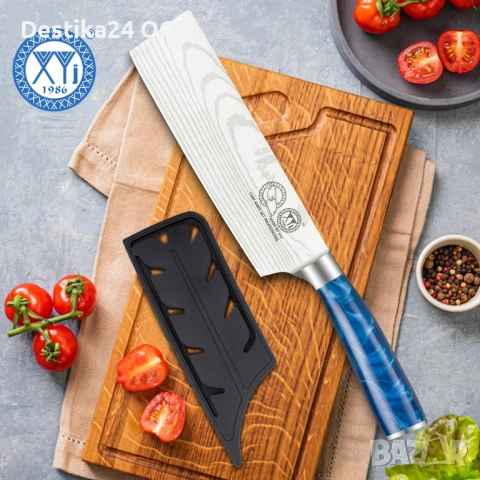 XYJ 7 инча кухненски нож Nakiri професионален неръждаема стомана, снимка 8 - Ножове - 53955754