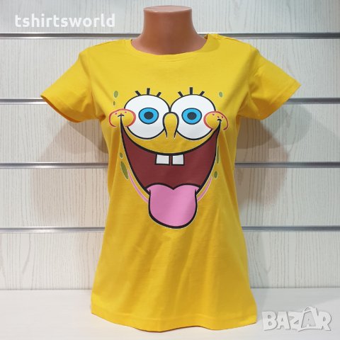 Нова дамска тениска с дигитален печат Спондж боб