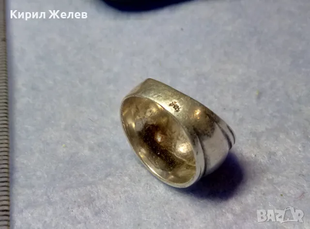 РЕТРО АРТ СТИЛ СРЕБЪРЕН ПРЪСТЕН СРЕБРО 925 МАЙСТОРСКА БИЖУТЕРСКА РАБОТА 26696, снимка 4 - Пръстени - 50354723