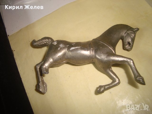 СТАРА МЕТАЛНА ФИГУРА на ГАЛОПИРАЩ КОН БЯЛ БРОНЗ РЪЧНА ХУДОЖЕСТВЕНА МАЙСТОРСКА ИЗРАБОТКА 17049, снимка 12 - Колекции - 34420118