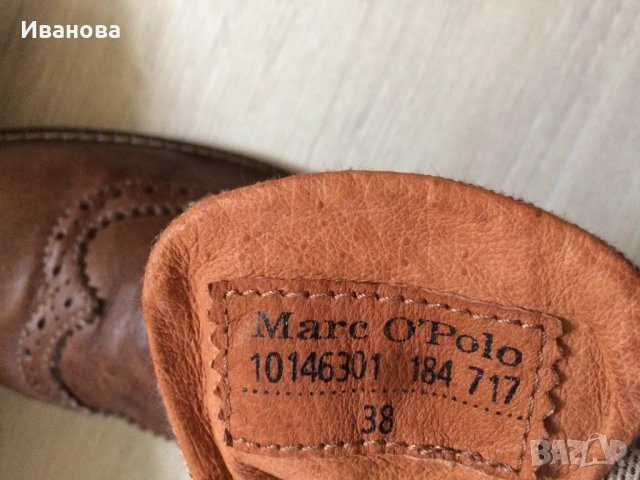 Боти тип кубинки Marc O'Polo.Естественна кожа., снимка 5 - Дамски боти - 54044457