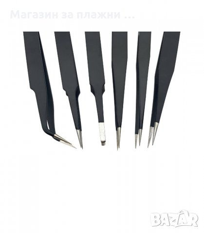 СТОМАНЕНИ ТЕХНИЧЕСКИ ПИНСЕТИ СЪС ЗАОСТРЕН ВРЪХ, АНТИСТАТИЧНИ - код  3006, снимка 9 - Педикюр и маникюр - 34140072