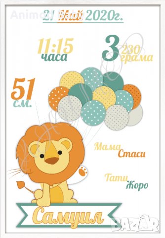 Рамка за бебе / визитка / снимка , персонализиран подарък за новородено, снимка 11 - Мебели за детската стая - 34295215