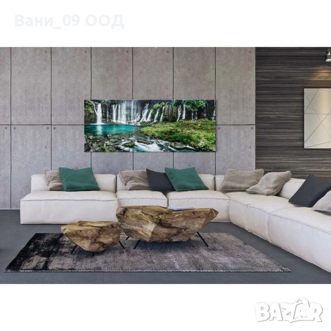 125см! Стъклена картина "Водопад", снимка 3 - Картини - 53945404