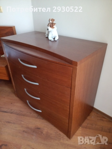 Двойно легло с матрак 160/200 и 2 нощни шкафчета , снимка 5 - Спални и легла - 49288298