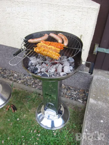 Скара на дървени въглища ACTIVA Bavaria, Немско Барбекю с хромирана решетка, снимка 2 - Барбекюта - 48916570
