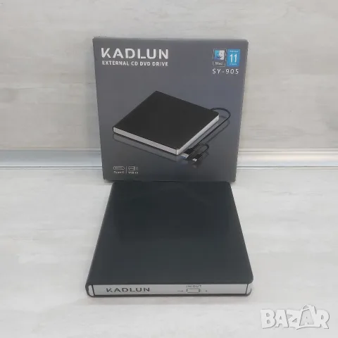 Мултифункционално Външно CD/DVD Устройство Kadlun SY-905 | Двоен кабел USB 3.0 & Type-C | Записвачка, снимка 4 - Кабели и адаптери - 56255631