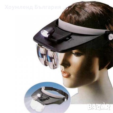 Козирка тип челник с 4 увеличителни лупи
