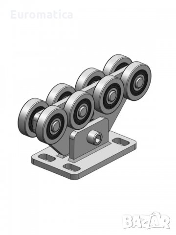 Механизъм с допълнителен държач с два фиксатора за плъзгаща врата до 500 kg Euromatica, снимка 2 - Друга електроника - 35094560