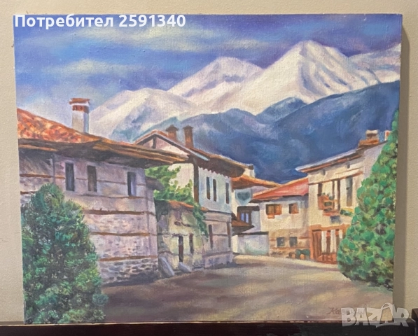 Картина масло , платно с размери 55/45 см