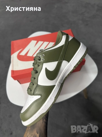 Nike Dunk Low Medium Olive, снимка 3 - Маратонки - 56435251