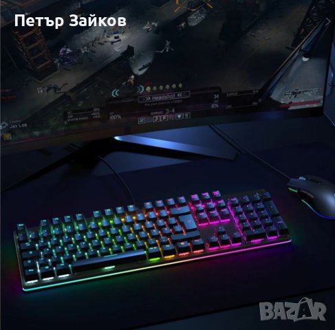 Механична клавиатура AUKEY KMG12 със 104 клавиша със софтуер за игри, снимка 4 - Клавиатури и мишки - 40310760