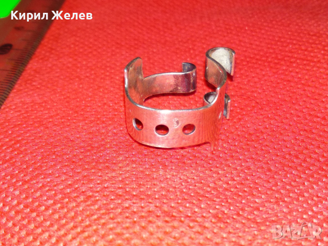 ШИКОЗЕН РЕГУЛЕРУЕМ МАРКОВ АРТ СРЕБЪРЕН ПРЪСТЕН СРЕБРО 950 ПРОБА УНИКАЛЕН ДИЗАЙНЕРСКИ МОДЕЛ 41892, снимка 14 - Пръстени - 44610056