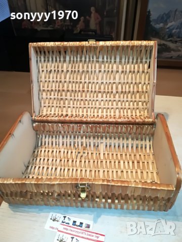 ПЛЕТЕНА КУТИЯ-ВНОС ФРАНЦИЯ 3010221127L, снимка 14 - Антикварни и старинни предмети - 38498472