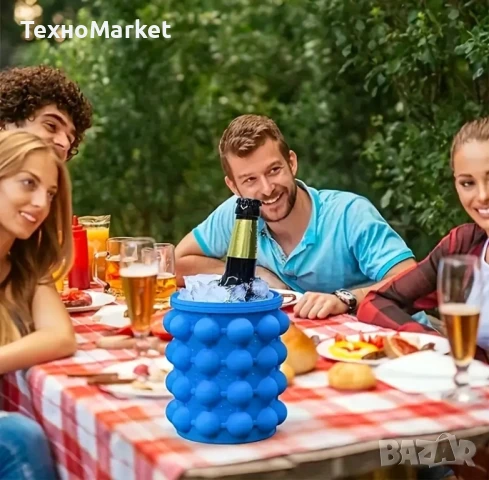 Голяма Форма за Лед – Бързо и Лесно Замразяване на Кръгли Кубчета Лед

