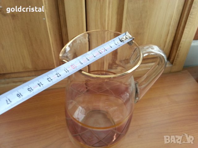 Стара стъклена кана, снимка 3 - Антикварни и старинни предмети - 39731988