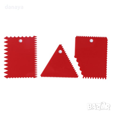 3359 Комплект сладкарски шпатули за декорация и заглаждане на торти, 3 броя