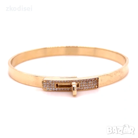 Златна дамска гривна HERMES 20,04гр. 14кр. проба:585 модел:36380-3, снимка 2 - Гривни - 53197911