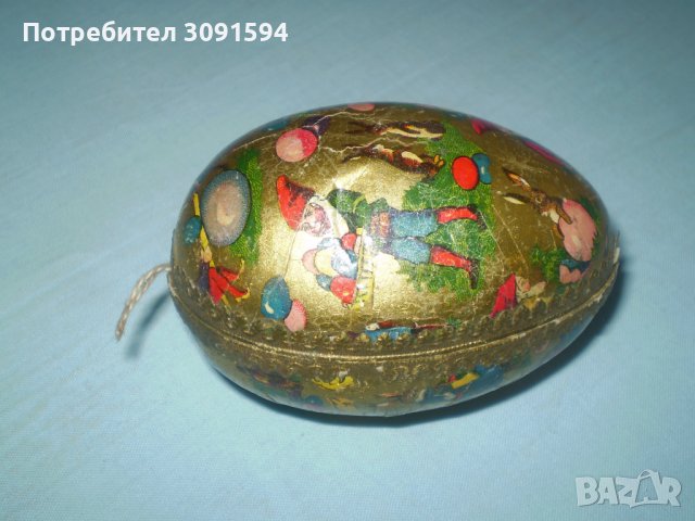 Папие маше старо яйце кутийка за великденска украса, снимка 11 - Антикварни и старинни предмети - 36896803