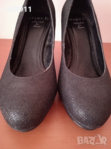 Сребристи обувки, снимка 5 - Дамски обувки на ток - 30911498