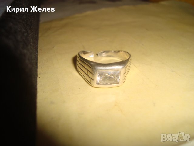 СТАР СРЕБЪРЕН СКЪПОЦЕНЕН РЕГУЛИРУЕМ АРТ ПРЪСТЕН СРЕБРО 925 с ЮВЕЛИРНО ФАСЕТИРАН МОЙСАНИТ 27202, снимка 16 - Пръстени - 36817797