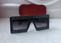 Gucci дамски слънчеви очила с камъни маска, снимка 7