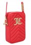 JUICY COUTURE 🍊 Дамска чанта с капитониран ефект RED & GOLD нова с етикети, снимка 4