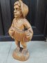 Дърворезба дървена фигура на музикавт , снимка 2