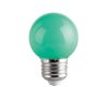 Лампа сфера мини, зелена, LED, клас F, цокъл E27, 220V, 1W, снимка 1 - Крушки - 42341657