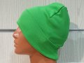 Нова дамска зимна шапка рипс с подгъв в неонов зелен цвят, снимка 4
