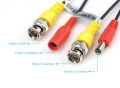 Кабел за видеонаблюдение, видео сигнал + захранване, с конектори, BNC кабел, снимка 3
